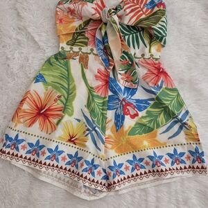 SHEIN Floral Tropical Jumpsuit - Multicolor